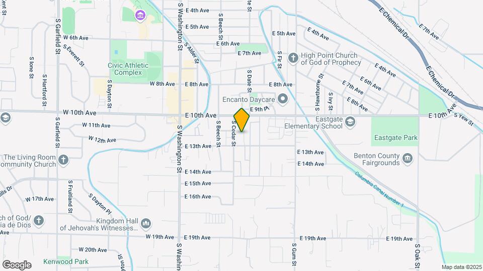 1124 S Cedar Pl Map and Location Details