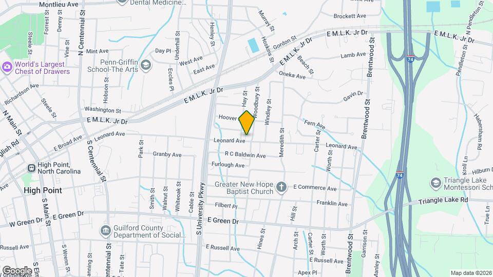 1405 Leonard Ave Map and Location Details