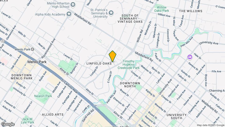 225 Waverley St Map and Location Details