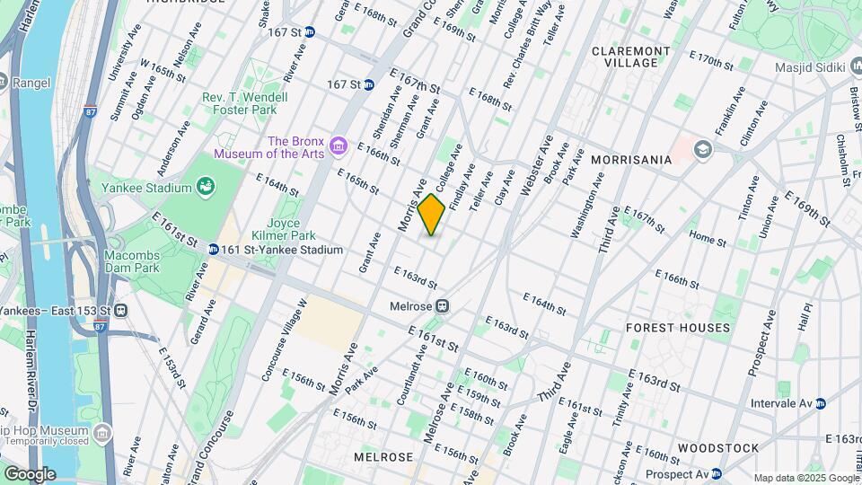 309 E 164th St Map and Location Details