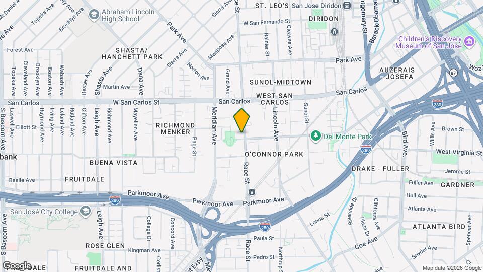 385 Race St Map and Location Details