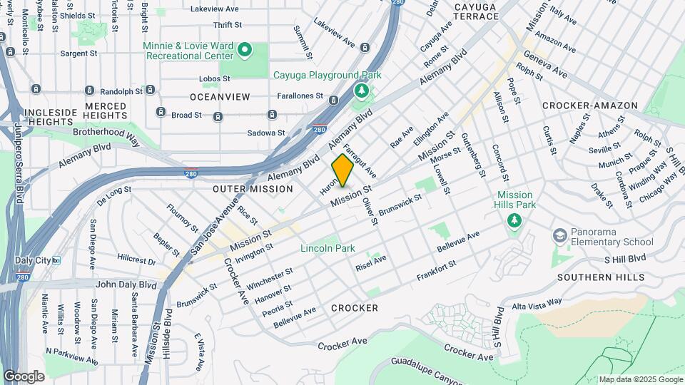 5810 Mission St Map and Location Details