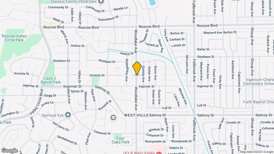 7842 Woodlake Ave Map and Location Details