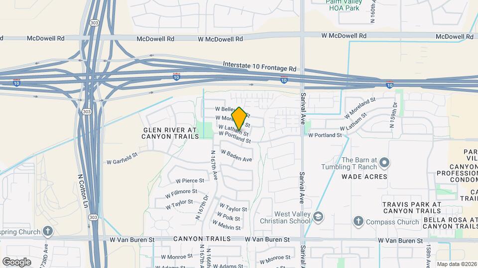 16585 W Latham St Mapa y Detalles de la Ubicación