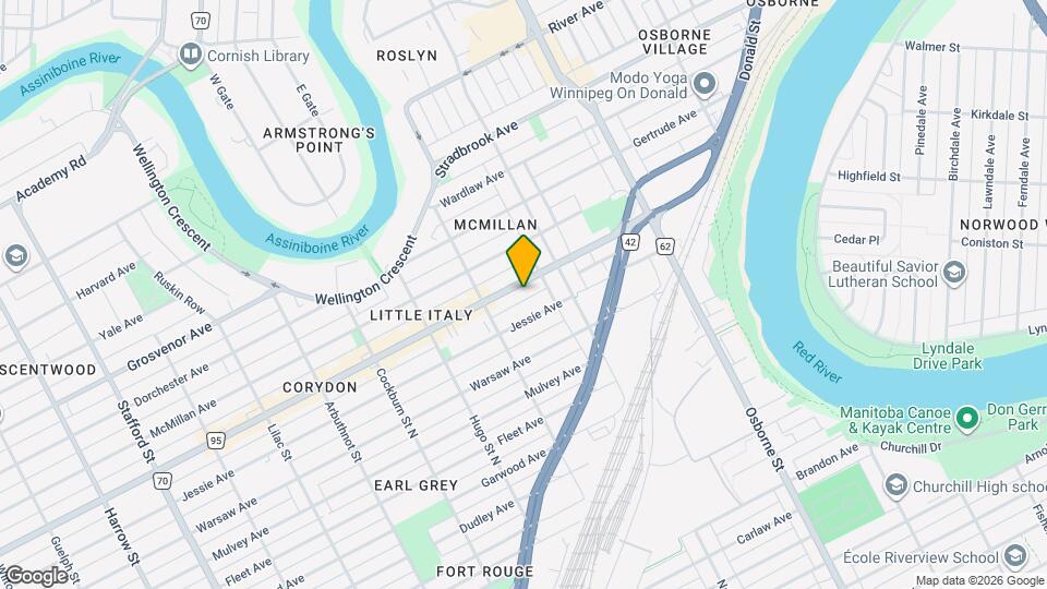 584 Corydon Av Map and Location Details
