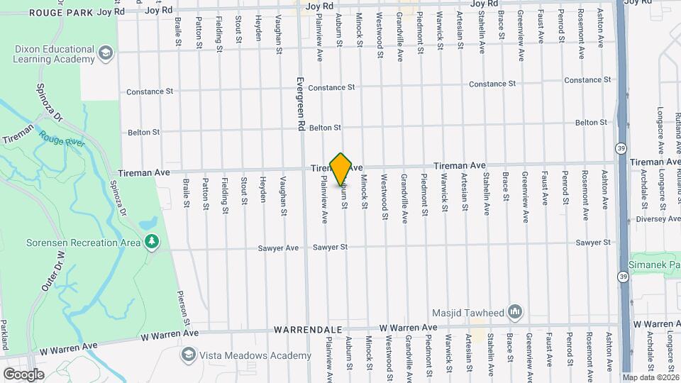 7777 Auburn St Map and Location Details