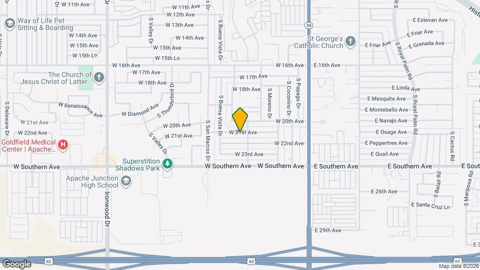 551 W 21st Ave Map and Location Details