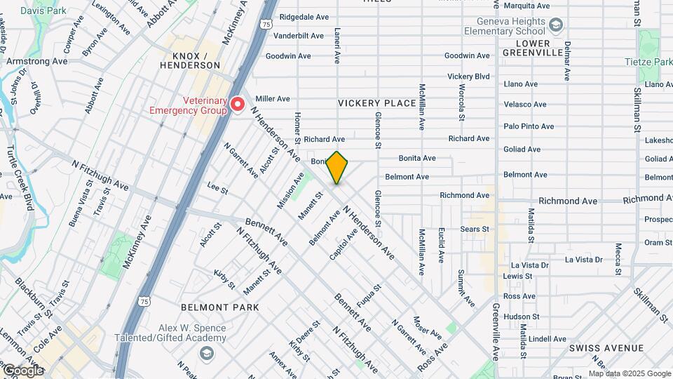 2522 N Henderson Ave Map and Location Details