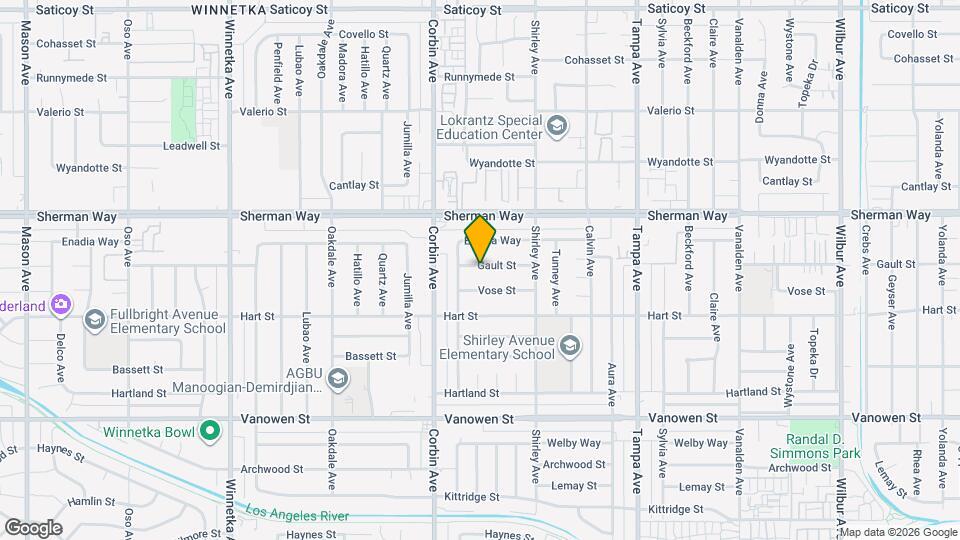 19604 Gault St Mapa y Detalles de la Ubicación