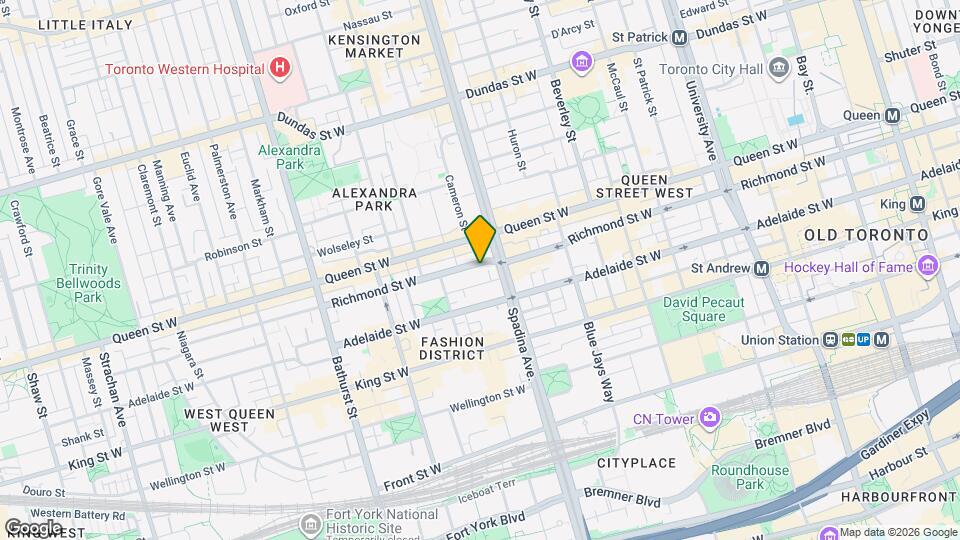 435 Richmond St W Map and Location Details