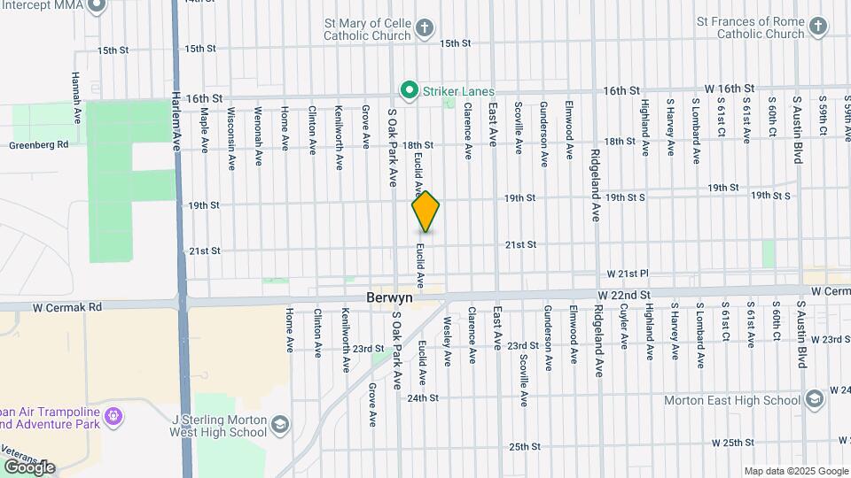 1953 Euclid Ave Map and Location Details