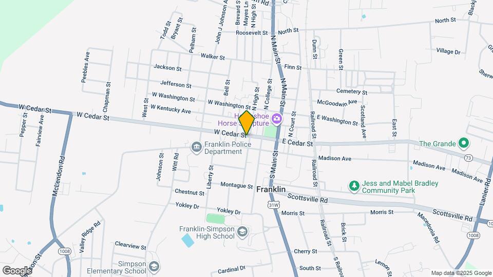 301 W Cedar St Map and Location Details