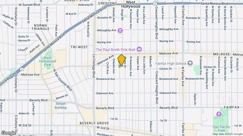 556 N Kings Rd Map and Location Details