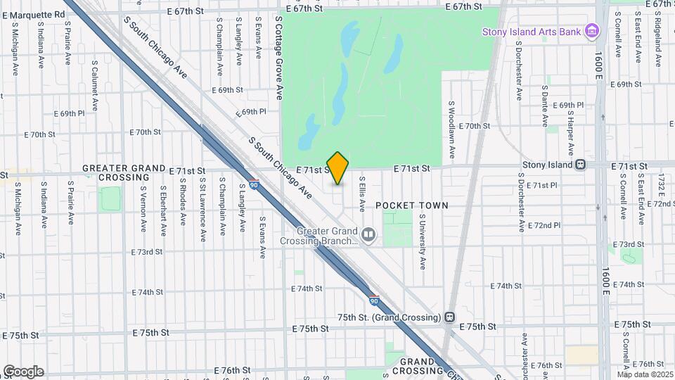 7132 S Ingleside Ave Map and Location Details