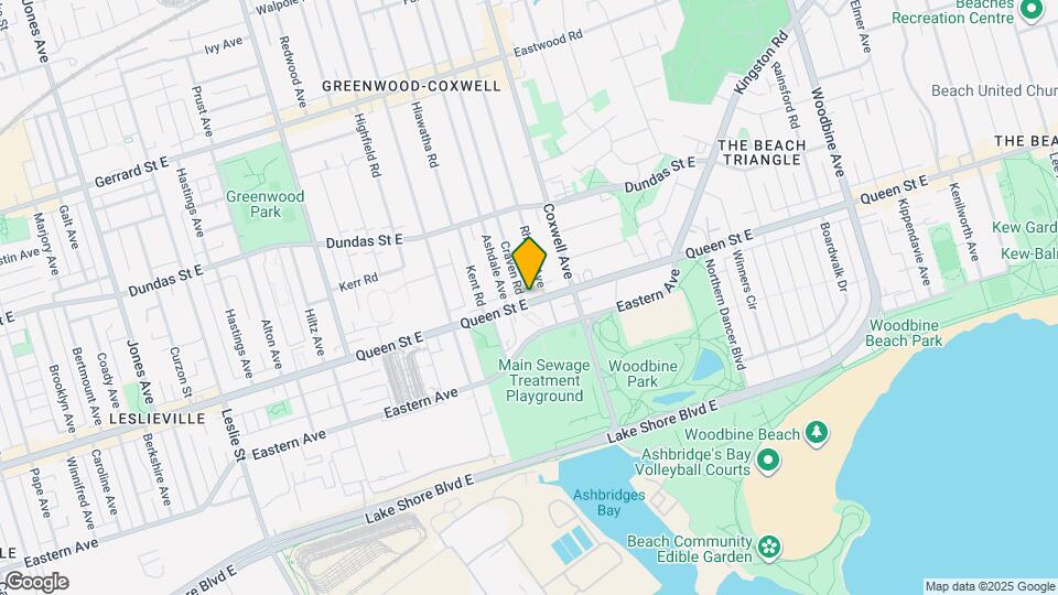 1578 A Queen St E Map and Location Details