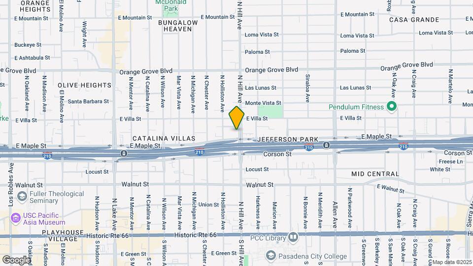 419 N Hill Ave Map and Location Details
