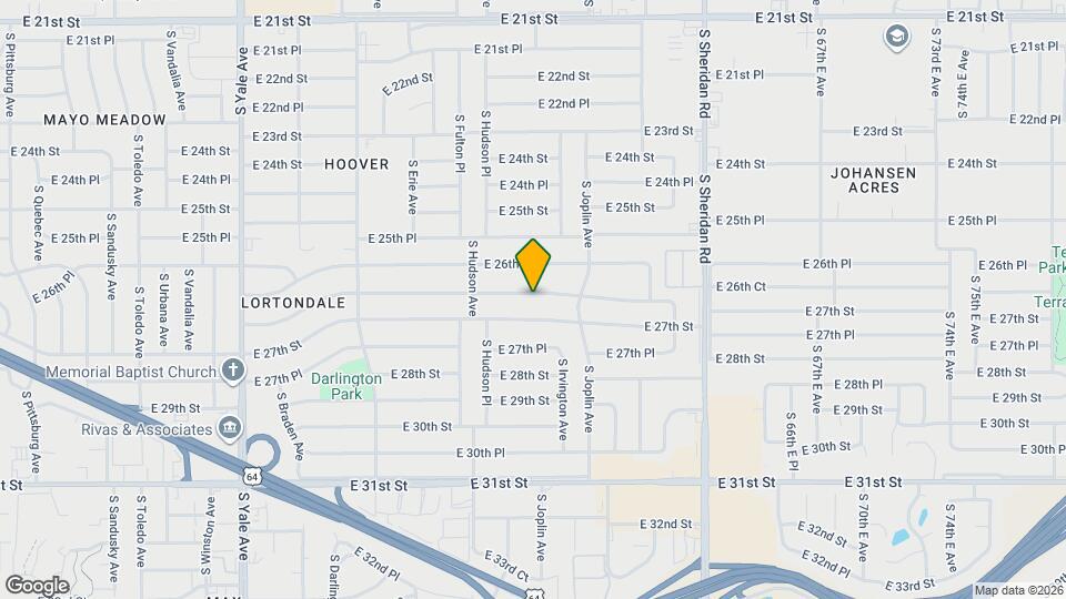 5756 E 26th Pl Map and Location Details