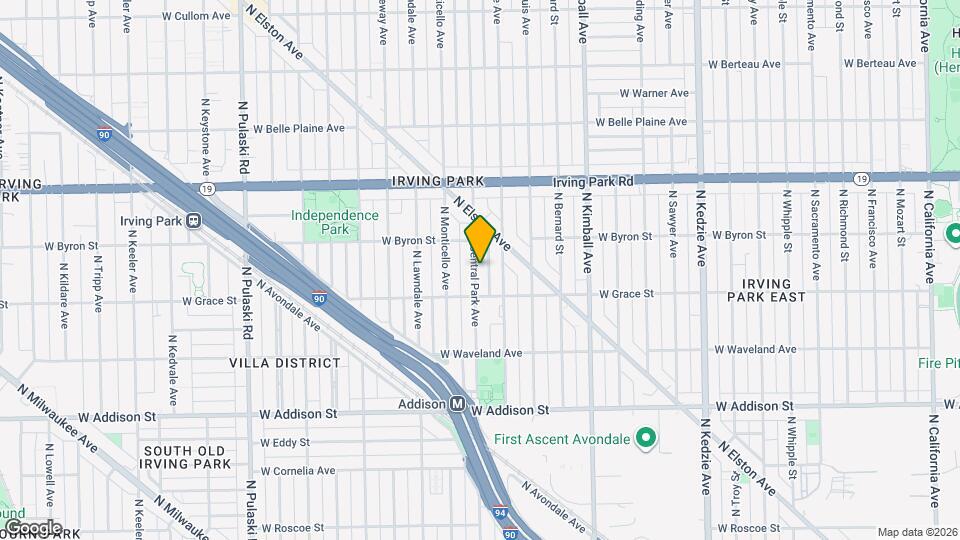 3829 N Central Park Ave Map and Location Details