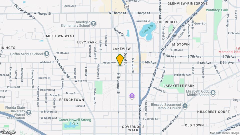 1241 N Bronough St Map and Location Details