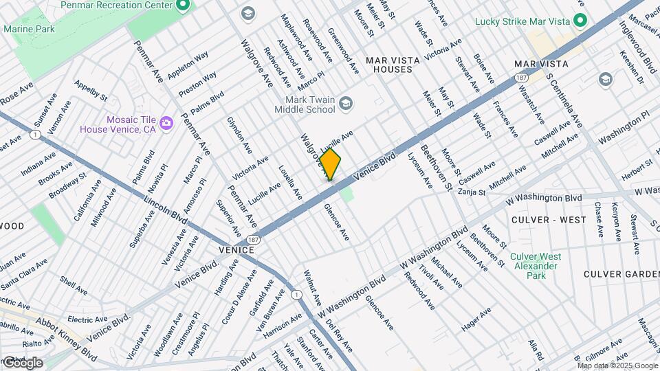 1621 Venice Blvd, Unit 102 Map and Location Details