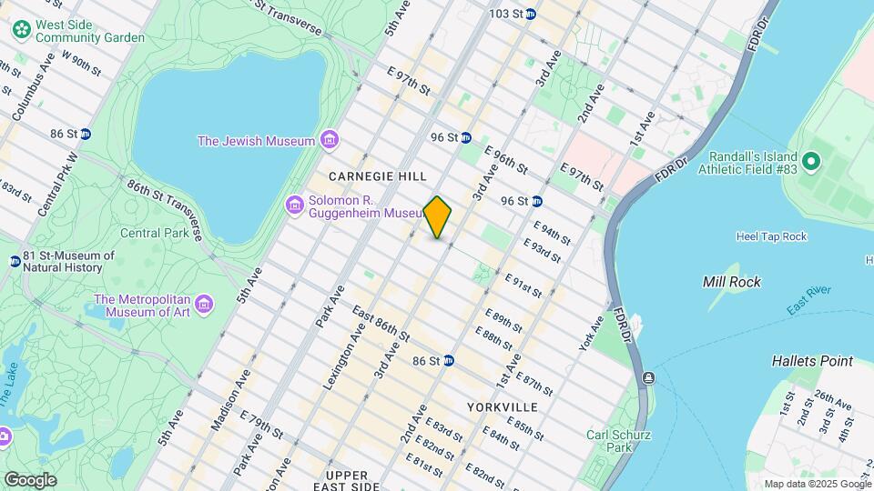 170 E 91st St Map and Location Details
