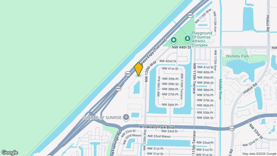 3860 NW 122nd Terrace Map and Location Details