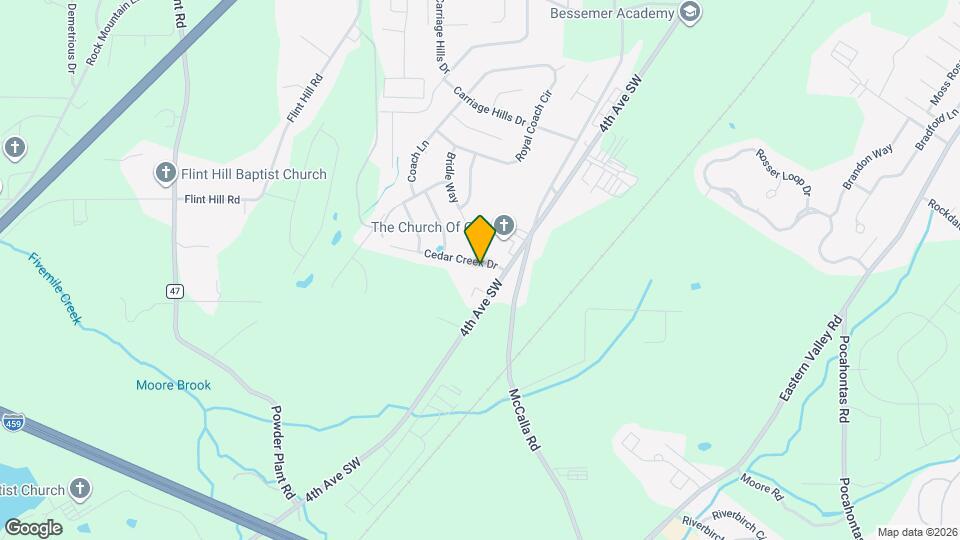 5414 Cedar Creek Dr Map and Location Details