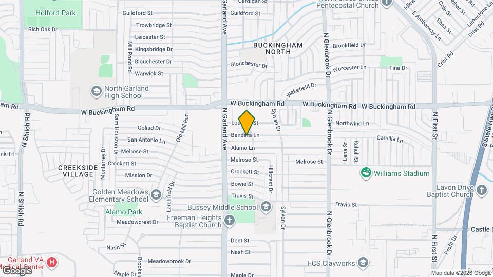 1206 Bandera Ln Map and Location Details