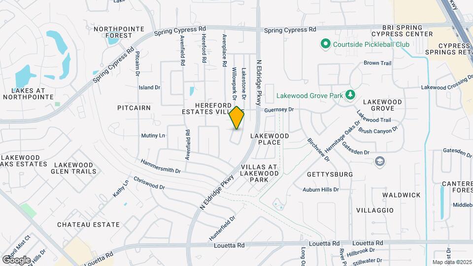 16023 Willowpark Dr Map and Location Details