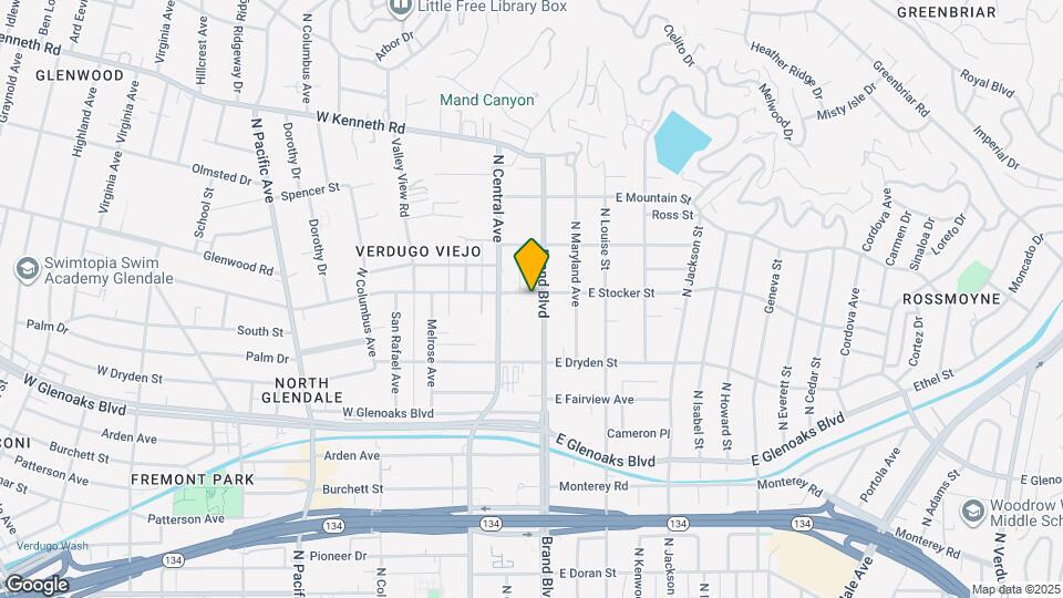 1155 N Brand Blvd Map and Location Details