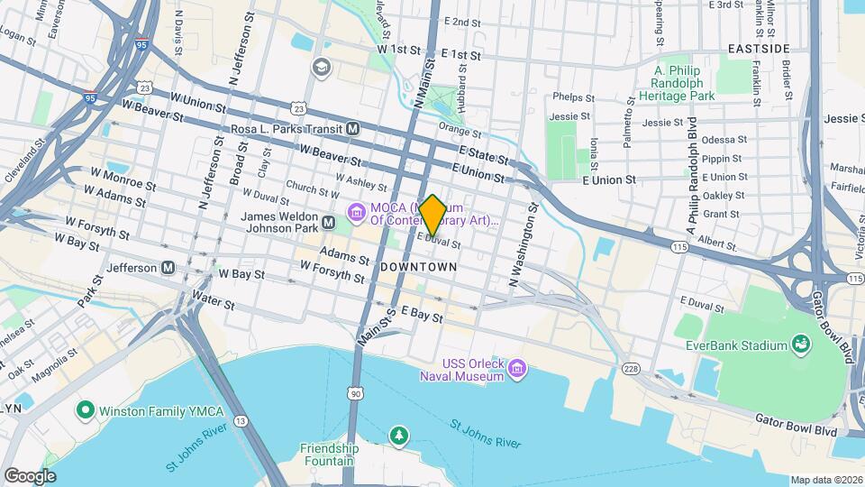 138 E Duval St Map and Location Details