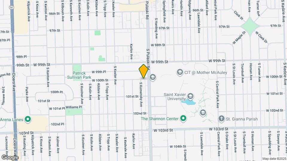 10001 S Komensky Ave Map and Location Details