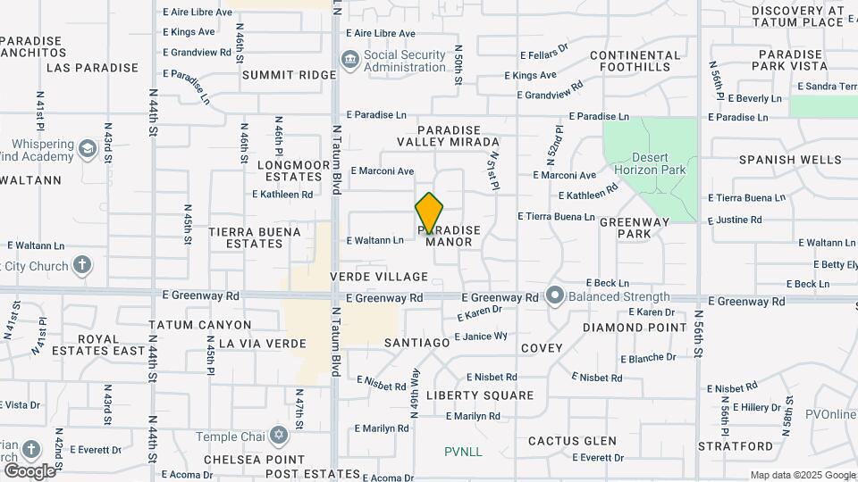 15626 N 50th St Map and Location Details