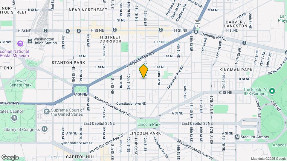 1133 D St NE Map and Location Details
