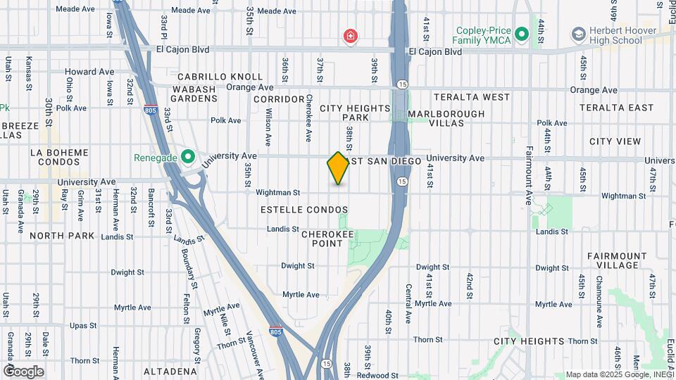 3720 Wightman St-Unit -1 Map and Location Details