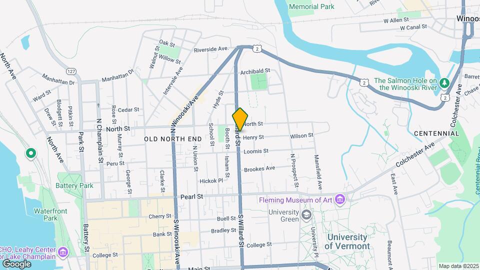 120-126-126 N Willard St Map and Location Details