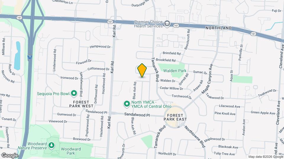 1722 Blue Ash Pl Mapa y Detalles de la Ubicación