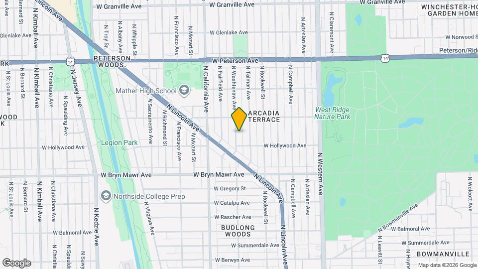 5727 N Washtenaw Ave, Unit 2 Mapa y Detalles de la Ubicación