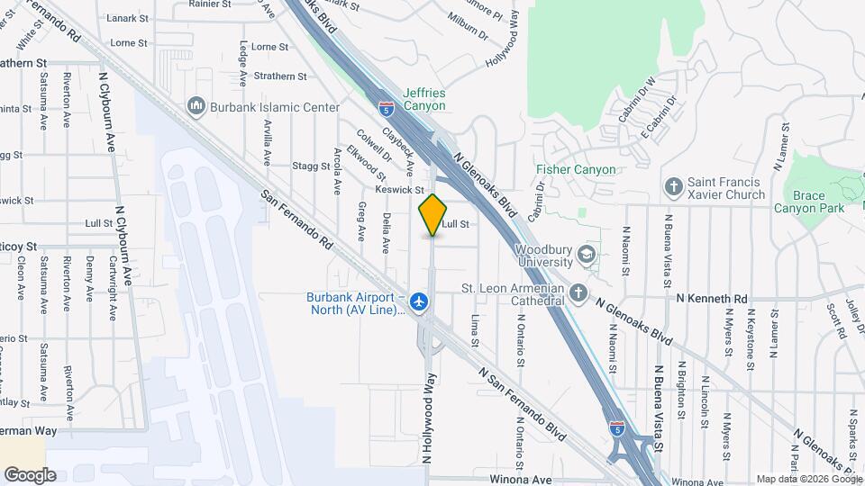 7603 N Hollywood Way Map and Location Details