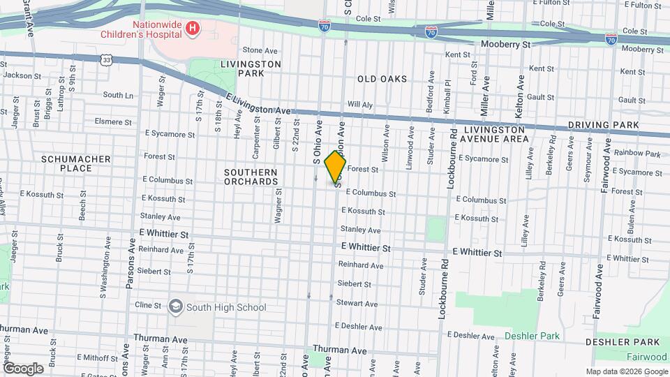 927 S Champion Ave Map and Location Details