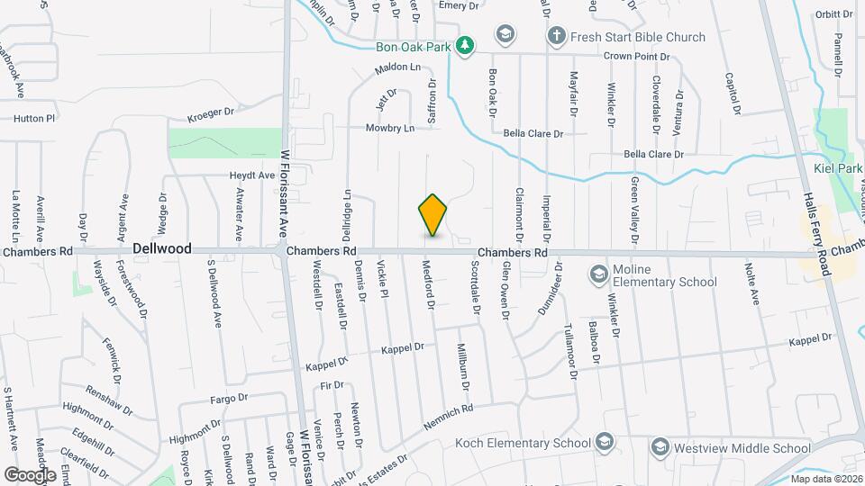 10000 Knollcrest Ct Map and Location Details