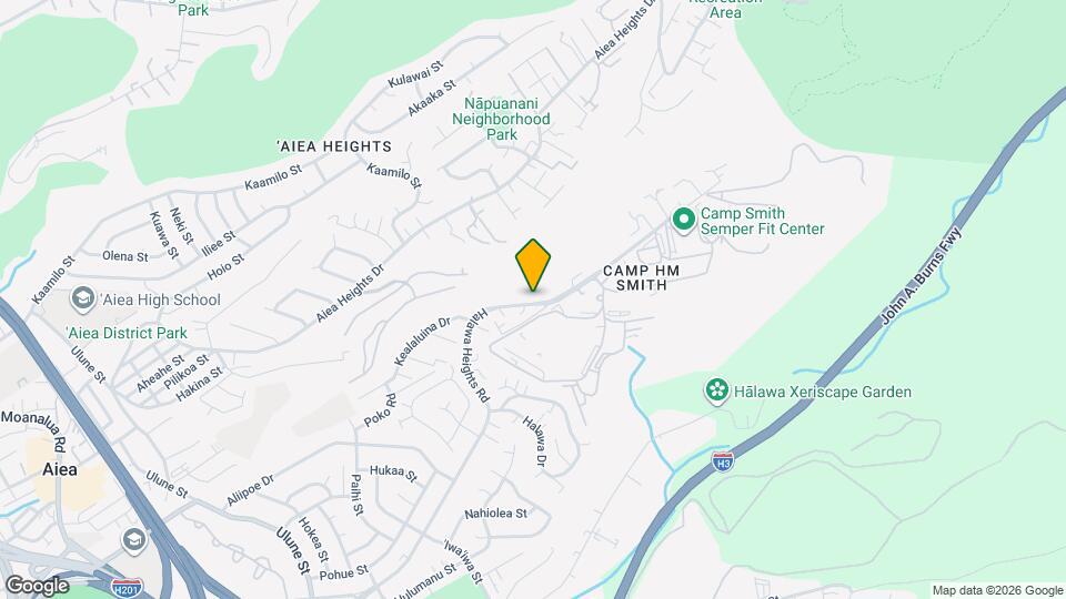 99-1106-1106 Halawa Heights Rd Map and Location Details