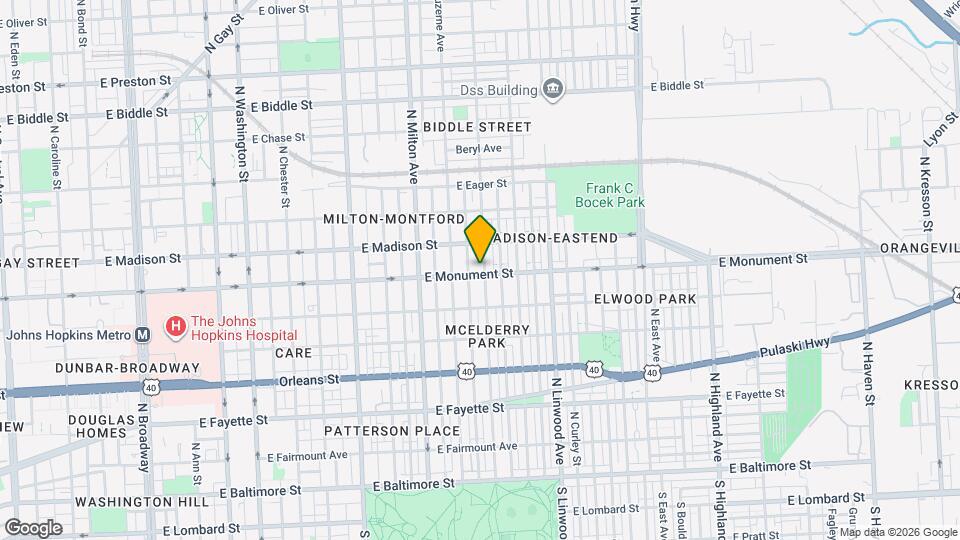 2638 E Monument St Map and Location Details