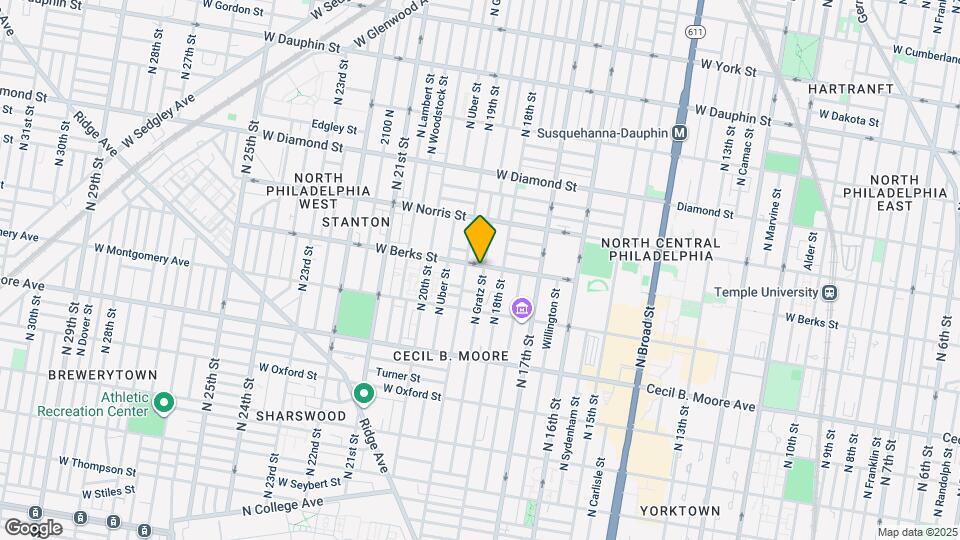 1812 W Berks St Map and Location Details