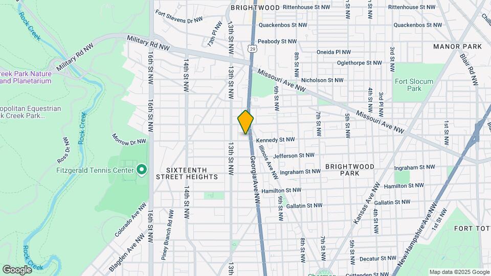 1207 Kennedy St NW Map and Location Details