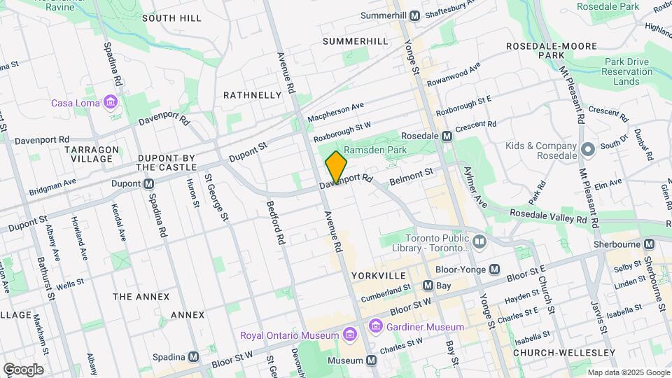 211-225 Davenport Rd Map and Location Details