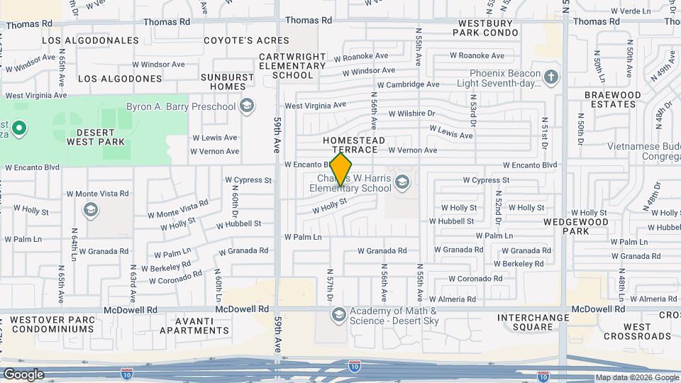 5651 W Monte Vista Rd Map and Location Details