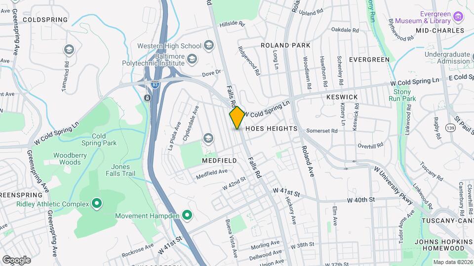 4332 Falls Rd Map and Location Details