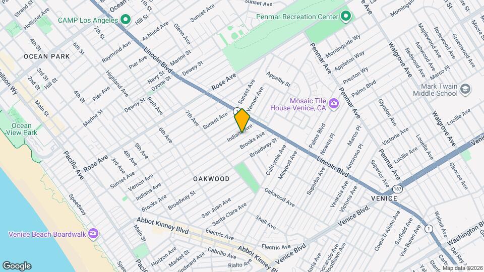 800 Indiana Ave Map and Location Details