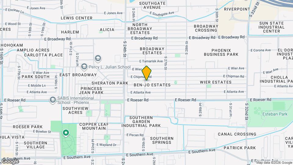 2504 E Mobile Ln Map and Location Details